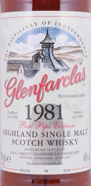 Glenfarclas 1981 33 Years Port Pipes Cask No. 134 + 135 Premium Edition Highland Single Malt Scotch Whisky 46,0%