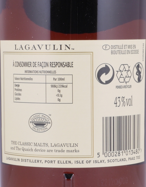 Lagavulin 1996 16 Years Distillers Edition 2012 Special Release lgv.4/500 Islay Single Malt Scotch Whisky 43.0%