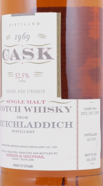 Bruichladdich 1969 31 Years Oak Casks Nr. 2973, 2977, 2979 Gordon & MacPhail Islay Single Malt Scotch Whisky 52,5%