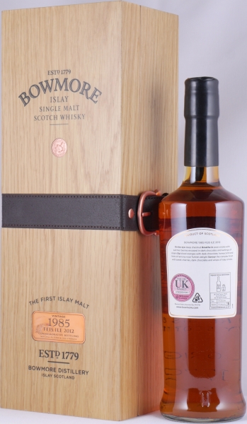 Bowmore 1985 27 Years Bourbon and Sherry Cask Feis Ile 2012 Limited Edition Islay Single Malt Scotch Whisky Cask Strength 52,3%