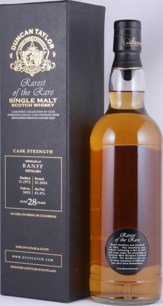 Banff 1975 28 Years Oak Cask No. 3415 Duncan Taylor Rarest of the Rare Highland Single Malt Scotch Whisky 41.4%