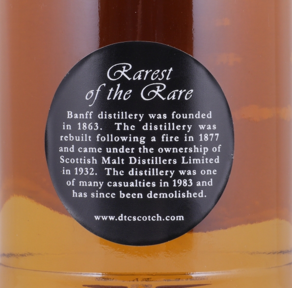 Banff 1975 28 Years Oak Cask No. 3415 Duncan Taylor Rarest of the Rare Highland Single Malt Scotch Whisky 41.4%