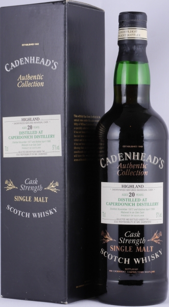 Caperdonich 1977 20 Years Sherrywood Cask Cadenhead Authentic Collection Speyside Single Malt Scotch Whisky 57,0%