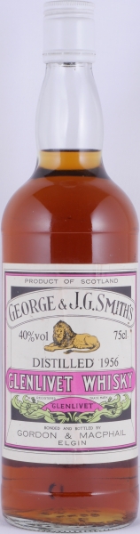 Glenlivet 1956 28 Years Gordon und MacPhail J.G. Smiths Label Speyside Single Malt Scotch Whisky 43,0%