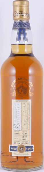 Bunnahabhain 1968 37 Years Cask No. 7010 Duncan Taylor Cask Strength Rare Auld Islay Single Malt Scotch Whisky 42,1%