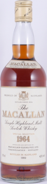 Macallan 1964 18 Years Sherry Wood Special Selection Highland Single Malt Scotch Whisky 43,0%