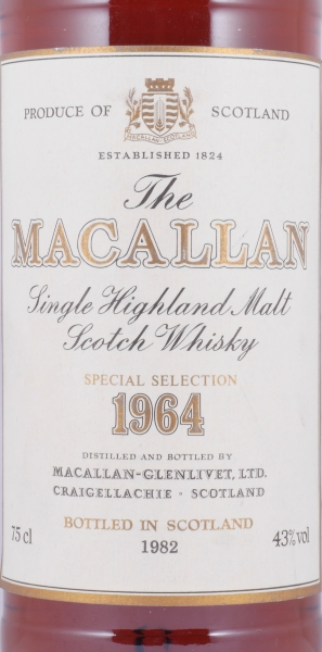 Macallan 1964 18 Years Sherry Wood Special Selection Highland Single Malt Scotch Whisky 43,0%