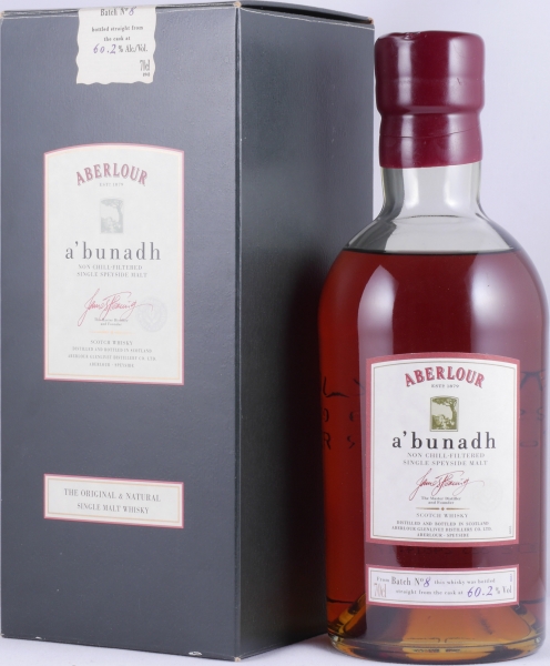 Aberlour A bunadh Batch No. 8 Oloroso Sherry Butts Speyside Single Malt Scotch Whisky Cask Strength 60.2%