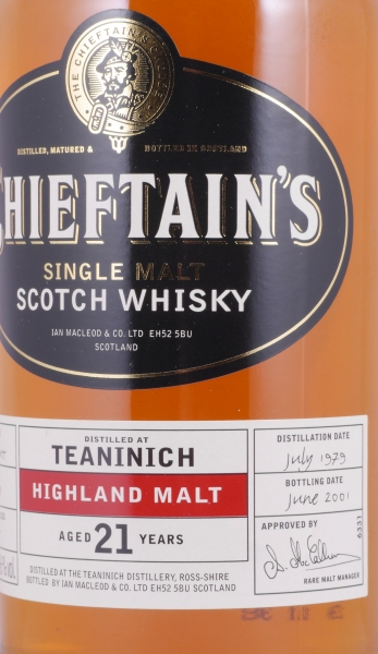 Teaninich 1979 21 Years Sherry Cask No. 10901 Ian McLeod Chieftains Choice Highland Single Malt Scotch Whisky 46,0%