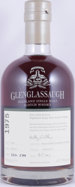 Glenglassaugh 1975 40 Years Massandra Madeira Puncheon Cask No. 2180 Highland Single Malt Scotch Whisky 43.9%