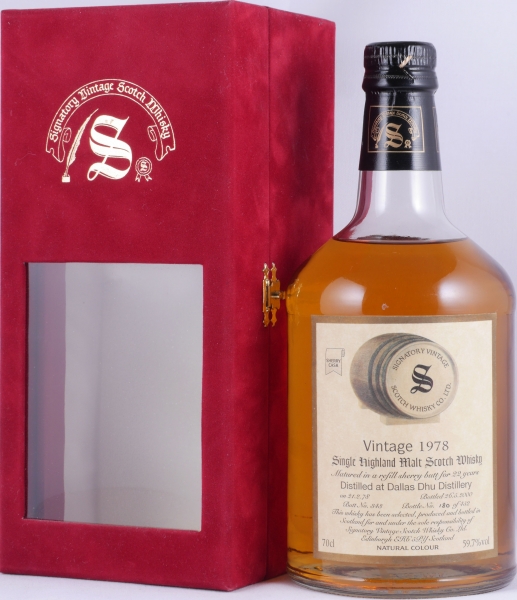 Dallas Dhu 1978 22 Years Sherry Butt Cask No. 343 Signatory Vintage Speyside Single Malt Scotch Whisky 59,7%