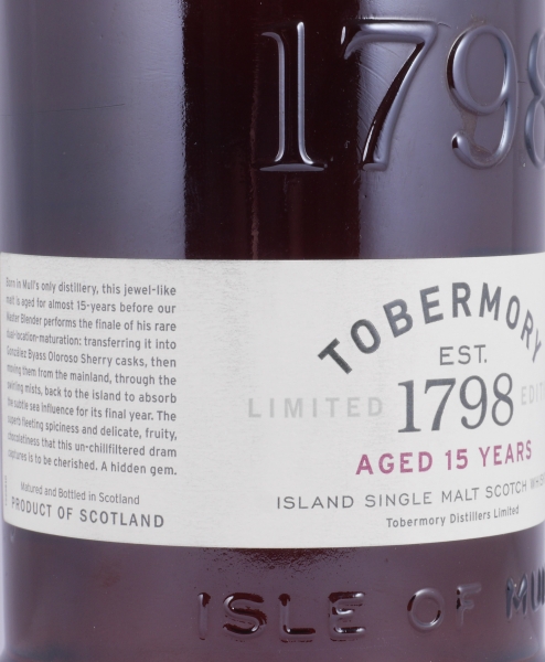 Tobermory 15 Years Gonzalez Byass Oloroso Sherry Finish Limited Edition Island Single Malt Scotch Whisky 46.3%