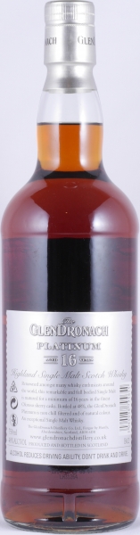 Glendronach Platinum 16 Years Oloroso Sherry Casks Release 2014 South Africa Highland Single Malt Scotch Whisky 48.0%