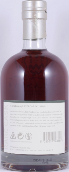 Glenglassaugh 1978 36 Years Port Hogshead Cask No. 1118/11 Highland Single Malt Scotch Whisky 41,9%