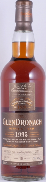 Glendronach 1995 19 Years Pedro Ximenez Sherry Puncheon Cask No. 2052 Highland Single Malt Scotch Whisky 57,2%