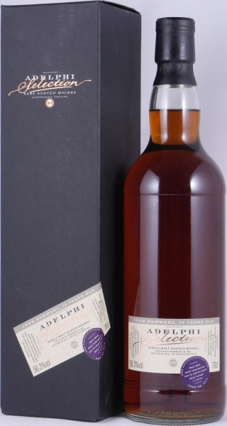 Bowmore 1997 20 Years Refill Sherry Cask No. 2414 Adelphi Selection Islay Single Malt Scotch Whisky Cask Strength 56,3%