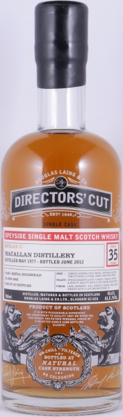 Macallan 1977 35 Years Refill Hogshead Cask No. DL 8682 Douglas Laing Directors Cut Speyside Single Malt Scotch Whisky 45.6%