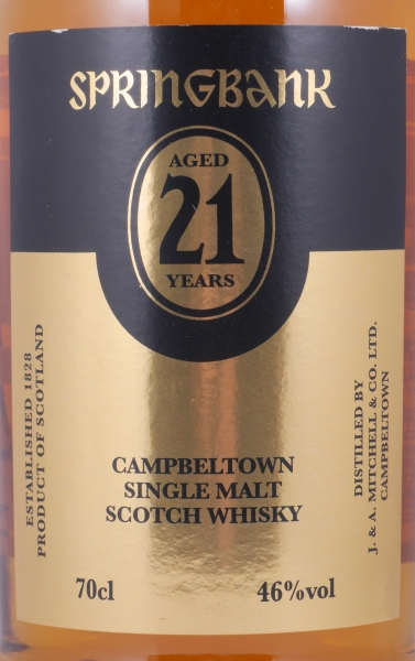 Springbank 21 Years Limited Edition 2015 Bourbon and Sherry Casks Campbeltown Single Malt Scotch Whisky 46,0%