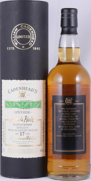 Macallan-Glenlivet 1989 17 Years Bourbon Wood Cadenheads Single Cask Bottling Speyside Single Malt Scotch Whisky 46,0%