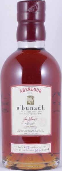 Aberlour A bunadh Batch No. 26 Oloroso Sherry Butts Speyside Single Malt Scotch Whisky Cask Strength 60.6%