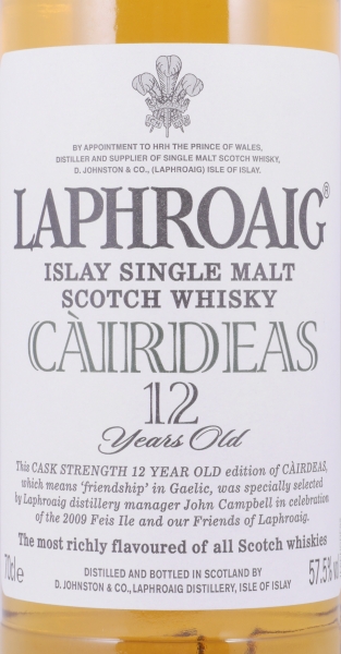 Laphroaig Cairdeas 12 Years Feis Ile 2009 Limited Edition Islay Single Malt Scotch Whisky Cask Strength 57,5%