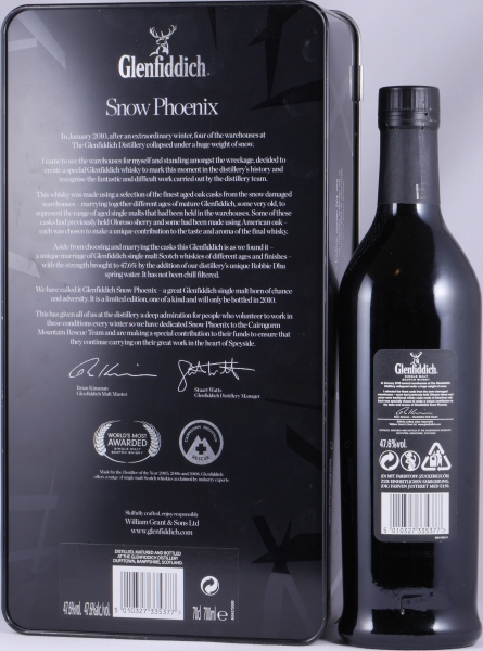 Glenfiddich Snow Phoenix 2010 Limited Edition Bottling Speyside Single Malt Scotch Whisky 47.6%