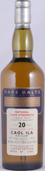 Caol Ila 1975 20 Years Rare Malts Selection Limited Edition Islay Single Malt Scotch Whisky Cask Strength 61.12% / 122.2 Proof