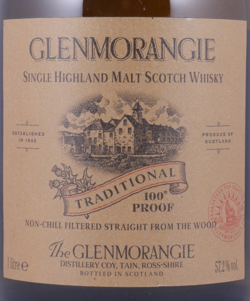 Glenmorangie 10 Years Traditional 100° Proof Highland Single Malt Scotch Whisky Cask Strength 57.2%