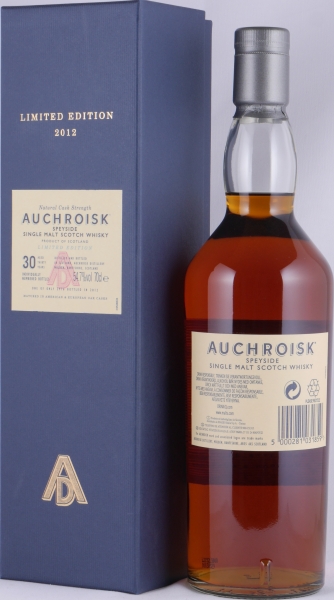 Auchroisk 30 Years American and European Oak Casks Special Release 2012 Speyside Single Malt Scotch Whisky Cask Strength 54.7%