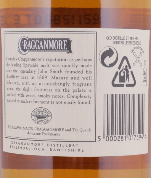 Cragganmore 1973 29 Years Oak Casks Special Edition 2003 Speyside Single Malt Scotch Whisky Cask Strength 52.5%