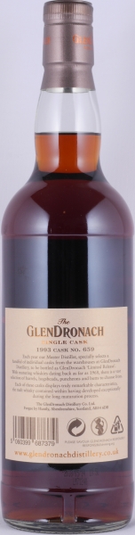 Glendronach 1993 25 Years Sherry Butt Cask No. 659 Highland Single Malt Scotch Whisky 59.1%