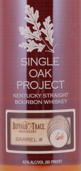 Buffalo Trace Single Oak Project Barrel #66 Kentucky Straight Bourbon Whiskey 45.0%