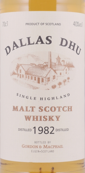 Dallas Dhu 1982 23 Years Oak Casks Gordon and MacPhail Licensed Bottling Distillery Label Speyside Single Malt Scotch Whisky 40.0%