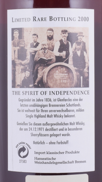 Glenfarclas 1971 28 Years Sherry Cask No. 5959 + 5960 Christmas Limited Edition Highland Single Malt Scotch Whisky 53,1%