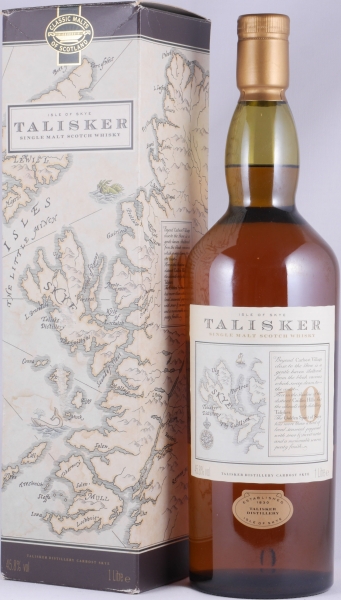 Talisker 10 Years Map Label Classic Malts Isle of Skye Single Malt Scotch Whisky 45.8% 1.0 L