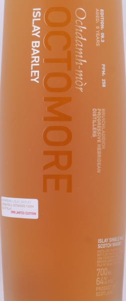 Bruichladdich 2009 5 Years Octomore Edition 06.3 Islay Barley - Lorgba Field Islay Single Malt Scotch Whisky 64.0%