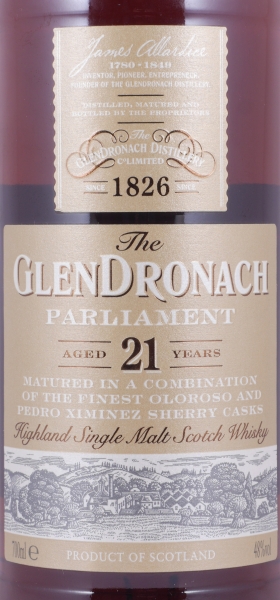 Glendronach 21 Years Parliament Release 2015 Highland Single Malt Scotch Whisky 48.0%