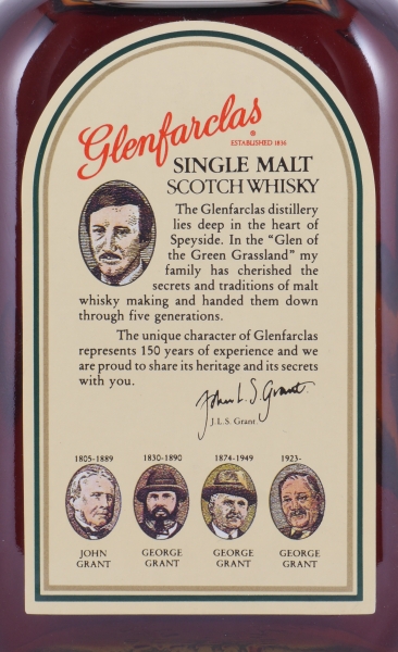 Glenfarclas 1980s 21 Years Sherry Casks 75cl Dumpy Square Bottle Highland Single Malt Scotch Whisky 43,0%