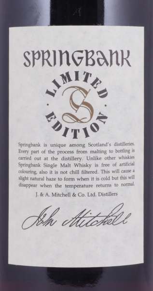 Springbank 30 Years Sherry Casks Limited Millennium Edition No. 2 Campbeltown Single Malt Scotch Whisky 46.0%