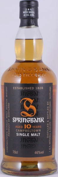 Springbank 10 Years Bourbon and Sherry Casks Release 2012 Black Label Campbeltown Single Malt Scotch Whisky 46.0%