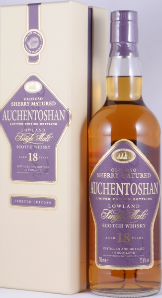 Auchentoshan 18 Years Oloroso Sherry Matured Limited Edition 2006 Bottling Lowland Single Malt Scotch Whisky 55.8%