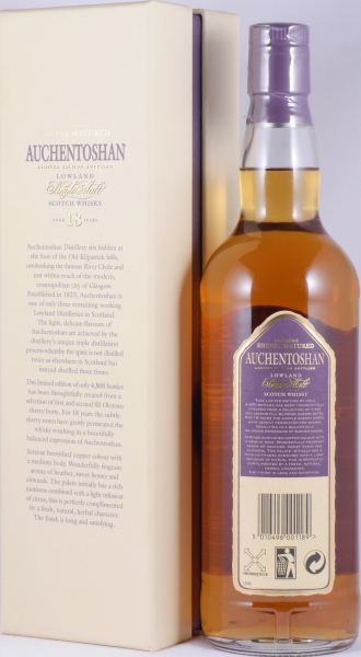 Auchentoshan 18 Years Oloroso Sherry Matured Limited Edition 2006 Bottling Lowland Single Malt Scotch Whisky 55.8%