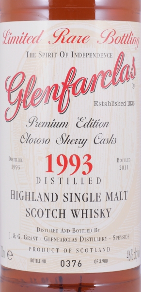 Glenfarclas 1993 18 Years Oloroso Sherry Casks Nos. 9, 10, 12, 72, 73 Premium Edition Highland Single Malt Scotch Whisky 46,0%