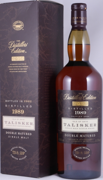 Talisker 1989 13 Years Distillers Edition 2002 Special Release TD-S: 5DP Isle of Skye Single Malt Scotch Whisky 45.8% 1.0L