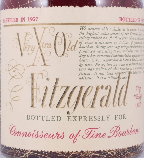 Very Xtra Old Fitzgerald 1957 10 Years Stitzel-Weller Kentucky Straight Bourbon Whiskey 45.0% / 90 Proof