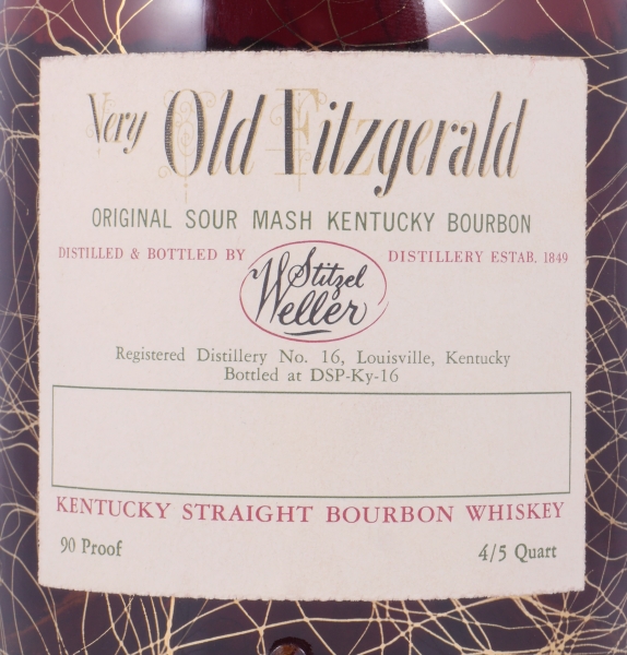 Very Xtra Old Fitzgerald 1957 10 Years Stitzel-Weller Kentucky Straight Bourbon Whiskey 45.0% / 90 Proof