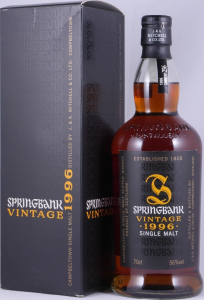 Springbank 1996 12 Years Amontillado Sherry Cask No. 256 Campbeltown Single Malt Scotch Whisky Cask Strength 56.0%