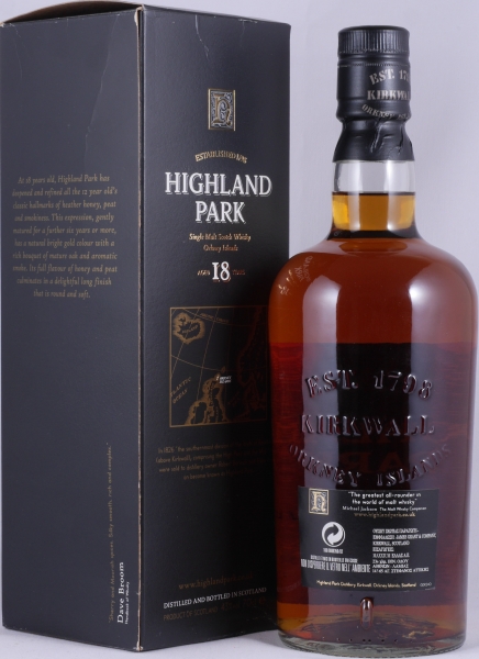 Highland Park 18 Years Sherry Casks Old Label Orkney Islands Single Malt Scotch Whisky 43.0%