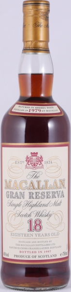 Macallan Gran Reserva 1979 18 Years Sherry Wood Highland Single Malt Scotch Whisky 40.0%