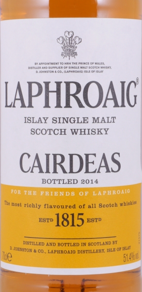 Laphroaig Cairdeas Feis Ile 2014 Limited Edition Islay Single Malt Scotch Whisky Cask Strength 51,4%